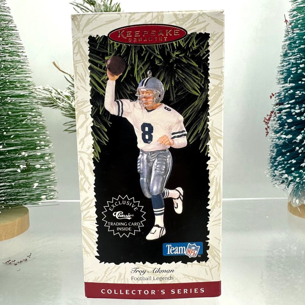 Hallmark Keepsake Series Christmas Holiday Ornament Troy Aikman Sports Ornament